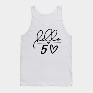 Hello 50 Heart,Funny 50th Birthday Tank Top